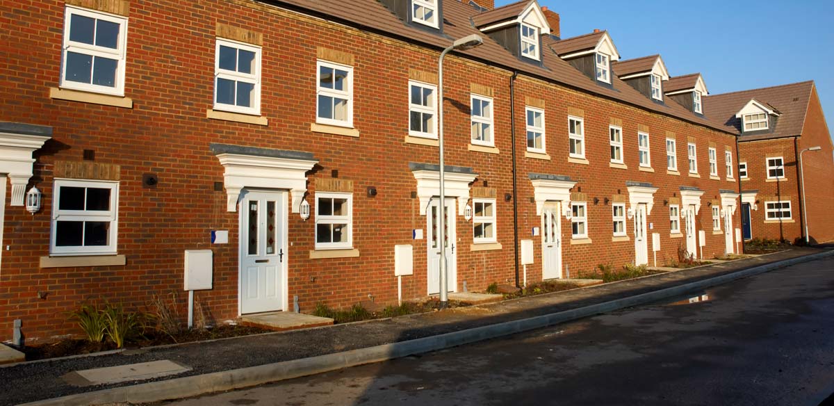 uPVC door canopies installed onto residential properties