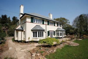 Home with aluminium windows