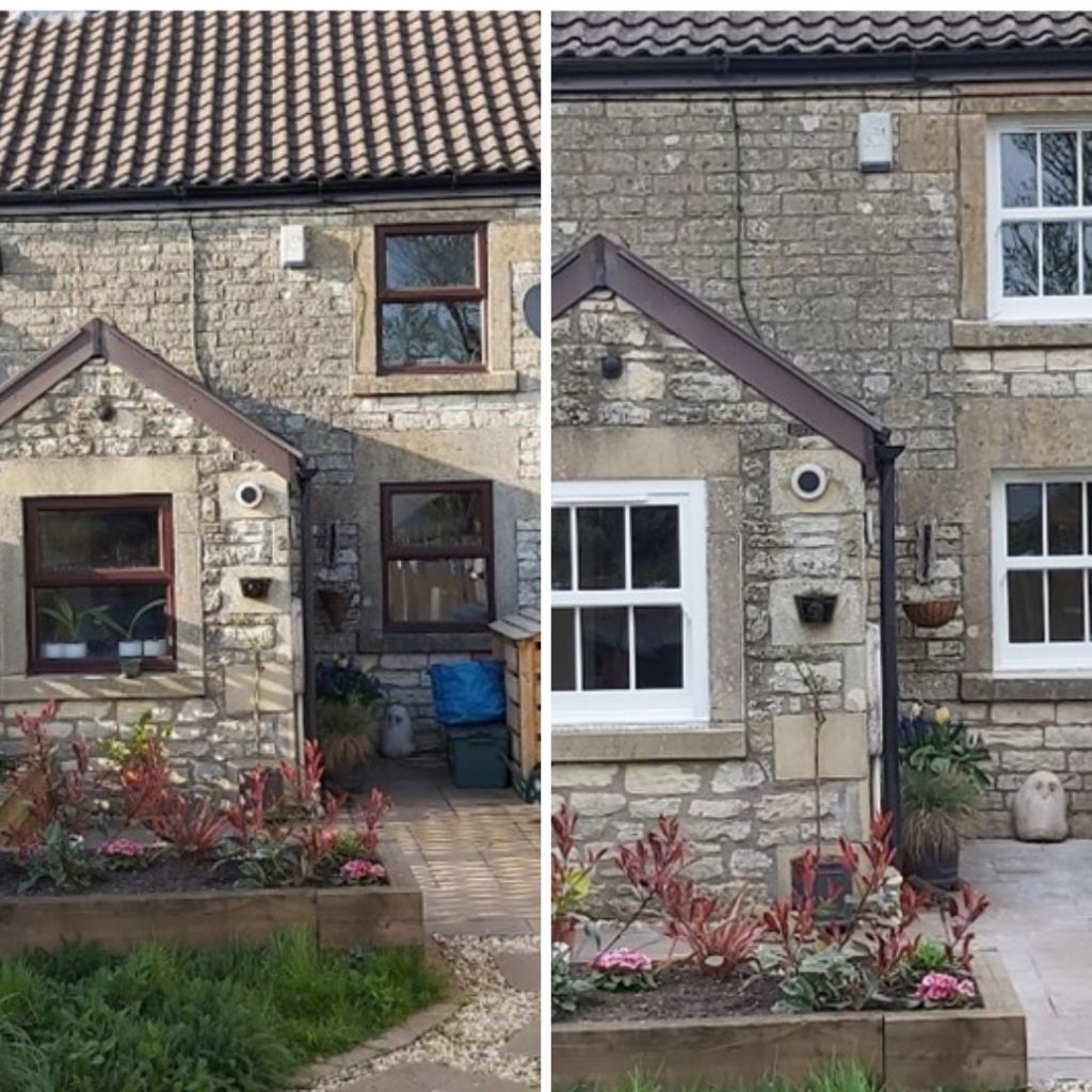 before and after window installation